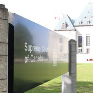 Picture of Supreme Court of Canada sign and building