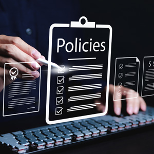 picture of digital policies sign