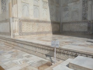 The mausoleum's front entry