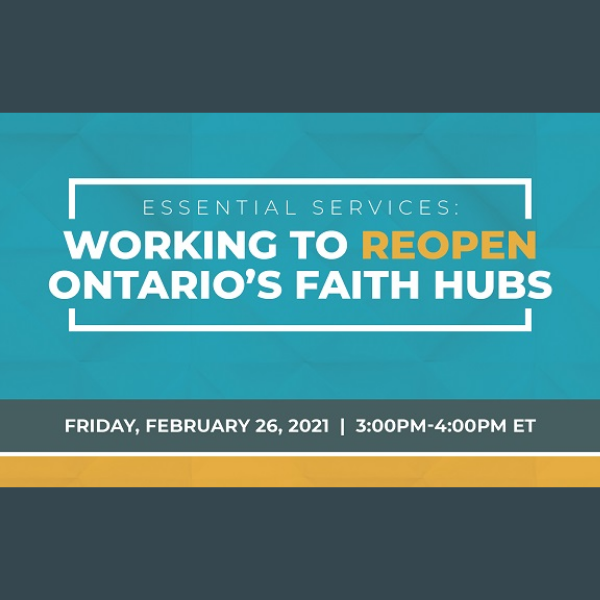 working to reopen ontario rsquo s faith hubs  live webinar panel discussion today